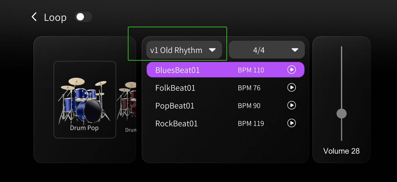 2.2 How to Adjust the Drum Loop Style? P1.png