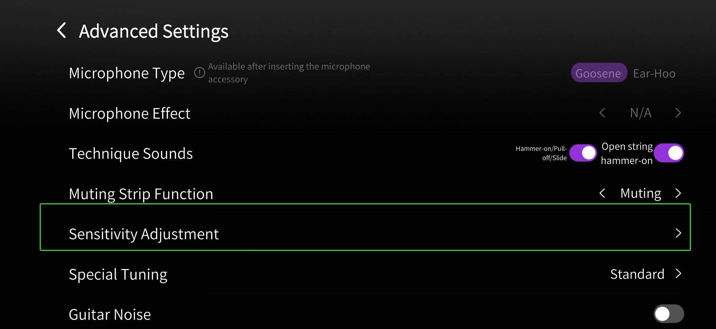 2. Click "Setting"  > "String Settings".  .jpeg