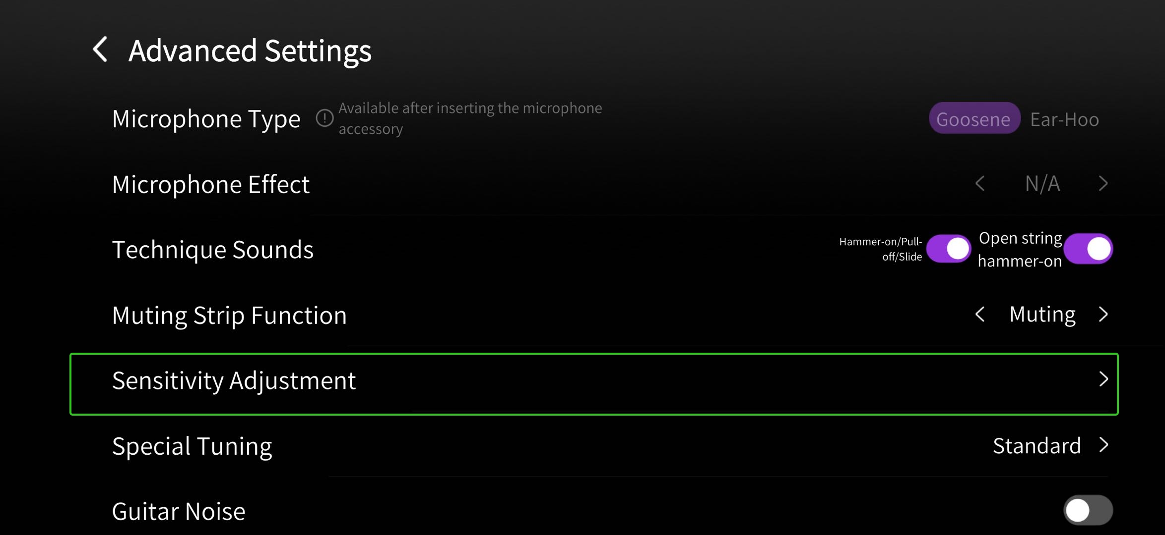 2. Click 'Setting'  > 'String Settings'.  .jpeg