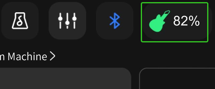 Battery status will appear in the top-right corner after closing the connection window. .png
